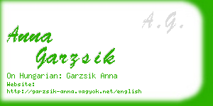 anna garzsik business card